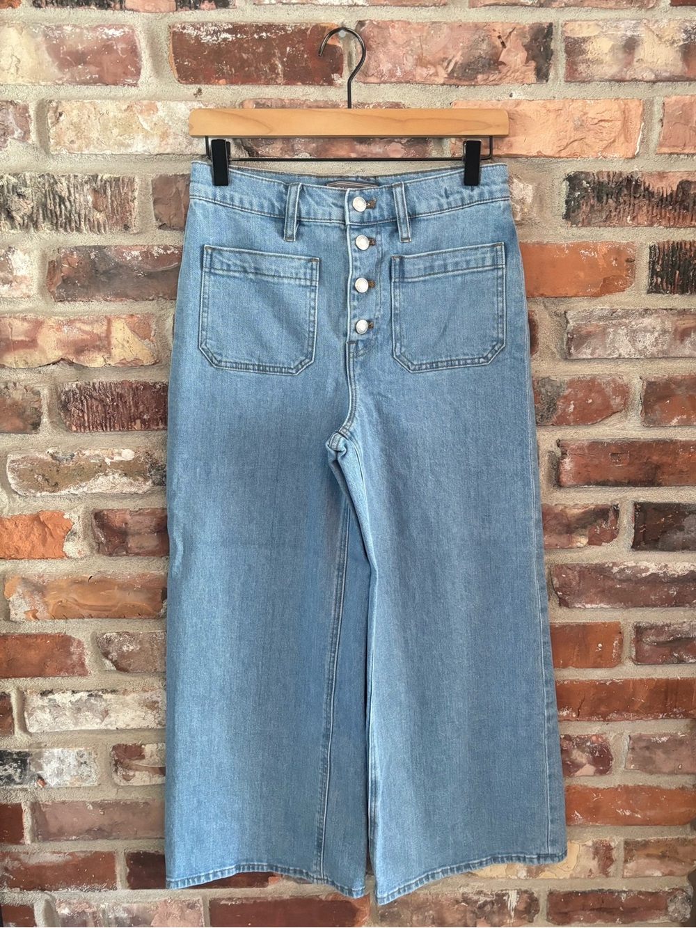 J. Crew Point Sur Wide Leg Crop Jeans, 27